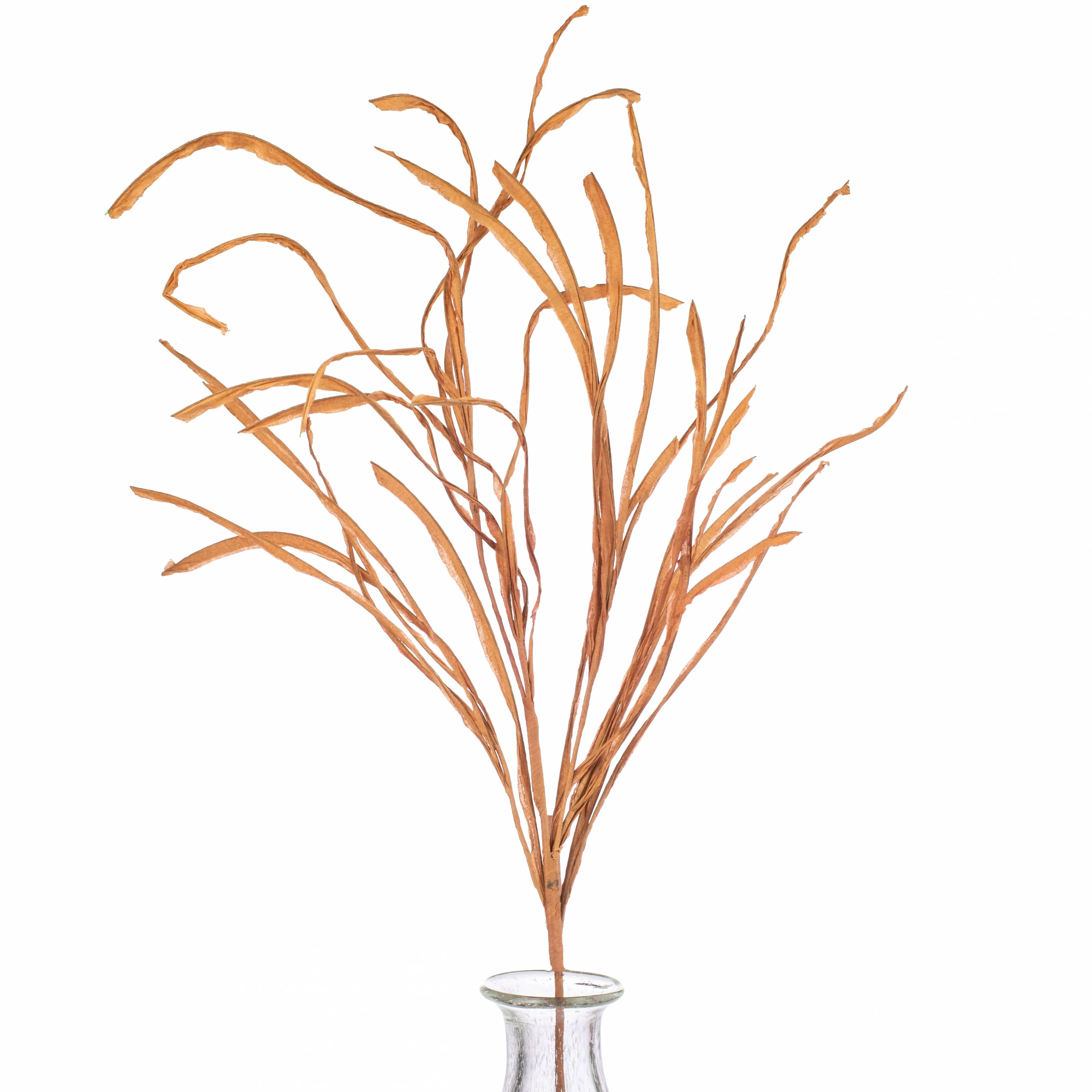 42" Paper Grass Spray: Harvest Orange