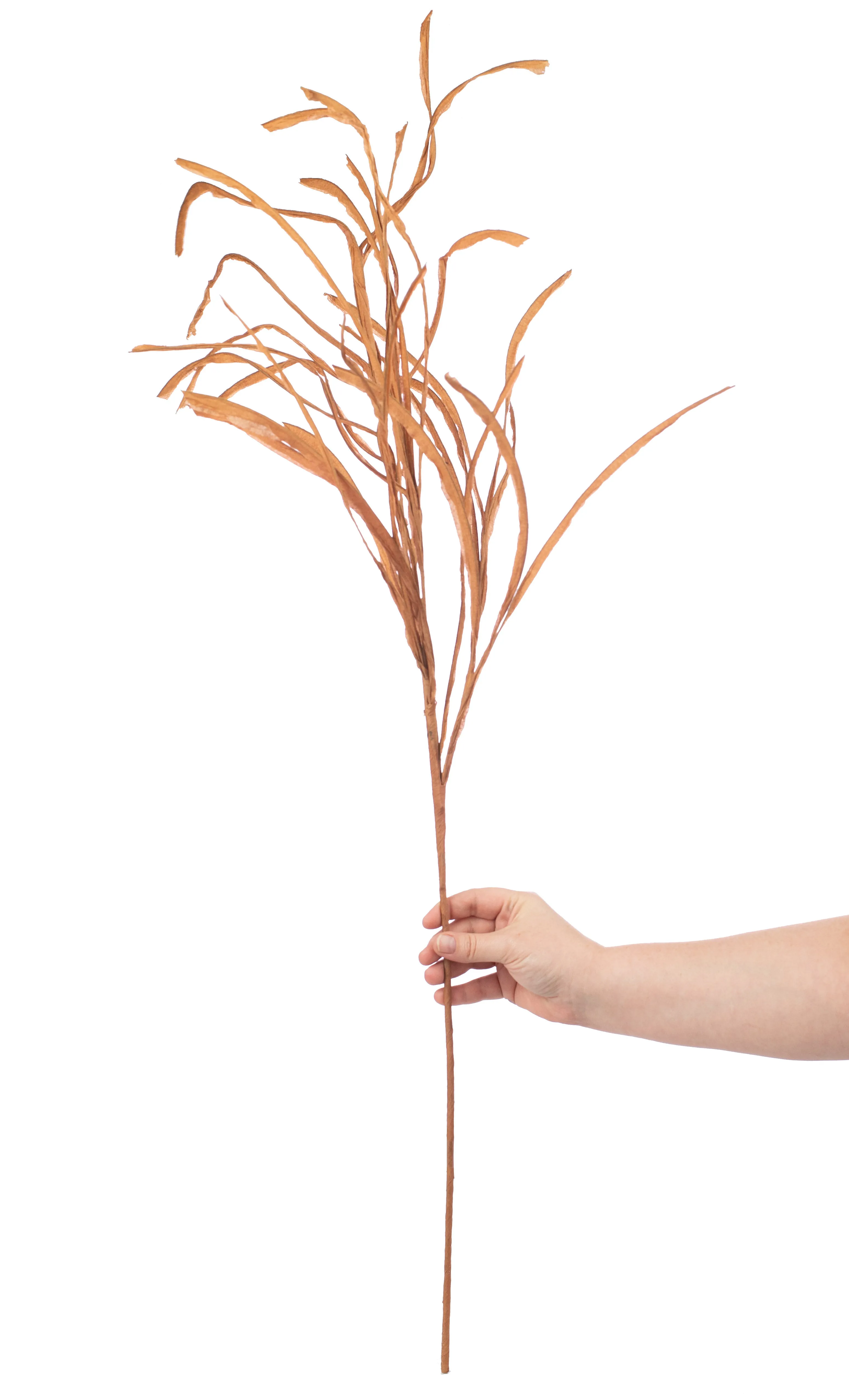 42" Paper Grass Spray: Harvest Orange