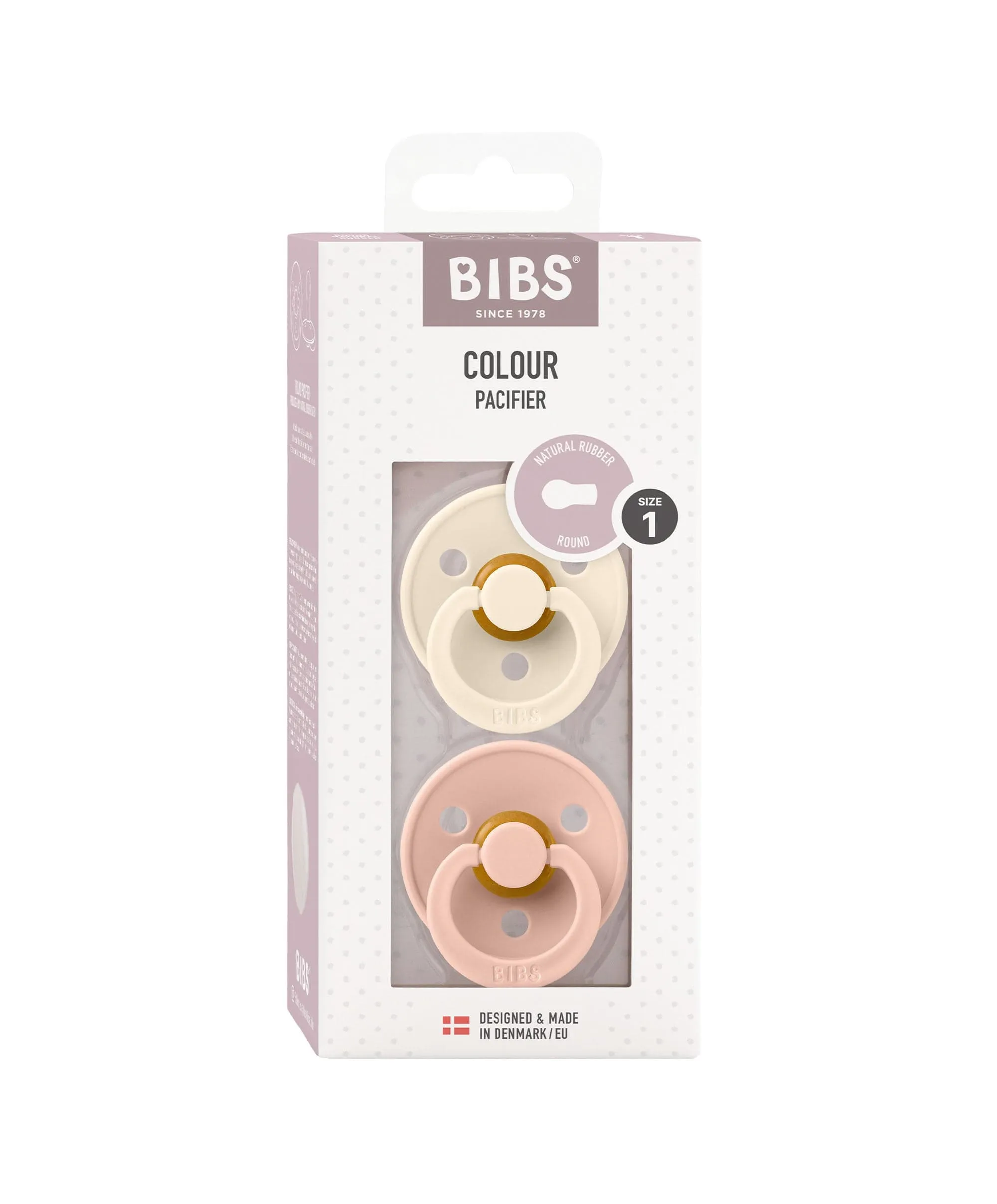 BIBS Dummies Bundle Size 1 (3 Pieces) – Blush/Ivory