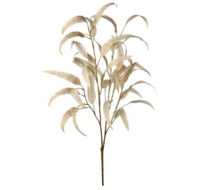 Bleached Long Leaf Eucalyptus Spray, 40", Cream
