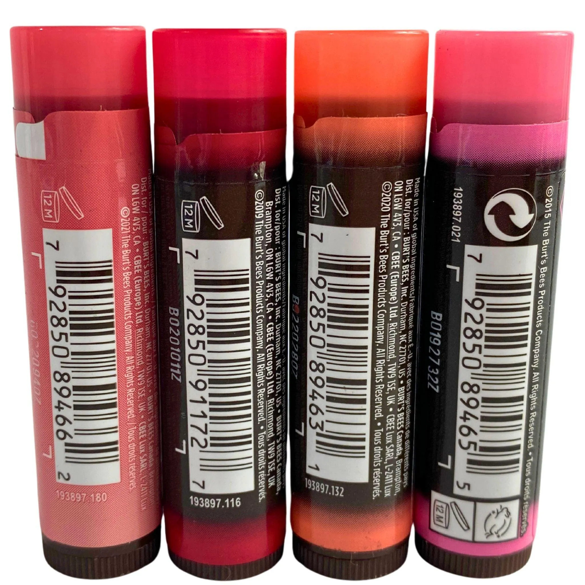 Burts Bees Assorted Tinted Lip Balm Mix Natural 100% 0.15OZ (70 Pcs Lot)