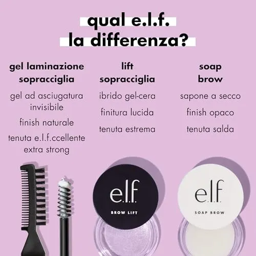 e.l.f. Brow Laminating Gel, Strong-Hold, Clear-Drying & Water-Resistant Brow Gel Creates Laminated Brows, Comb & Sculpt Brows, Vegan & Cruelty-free