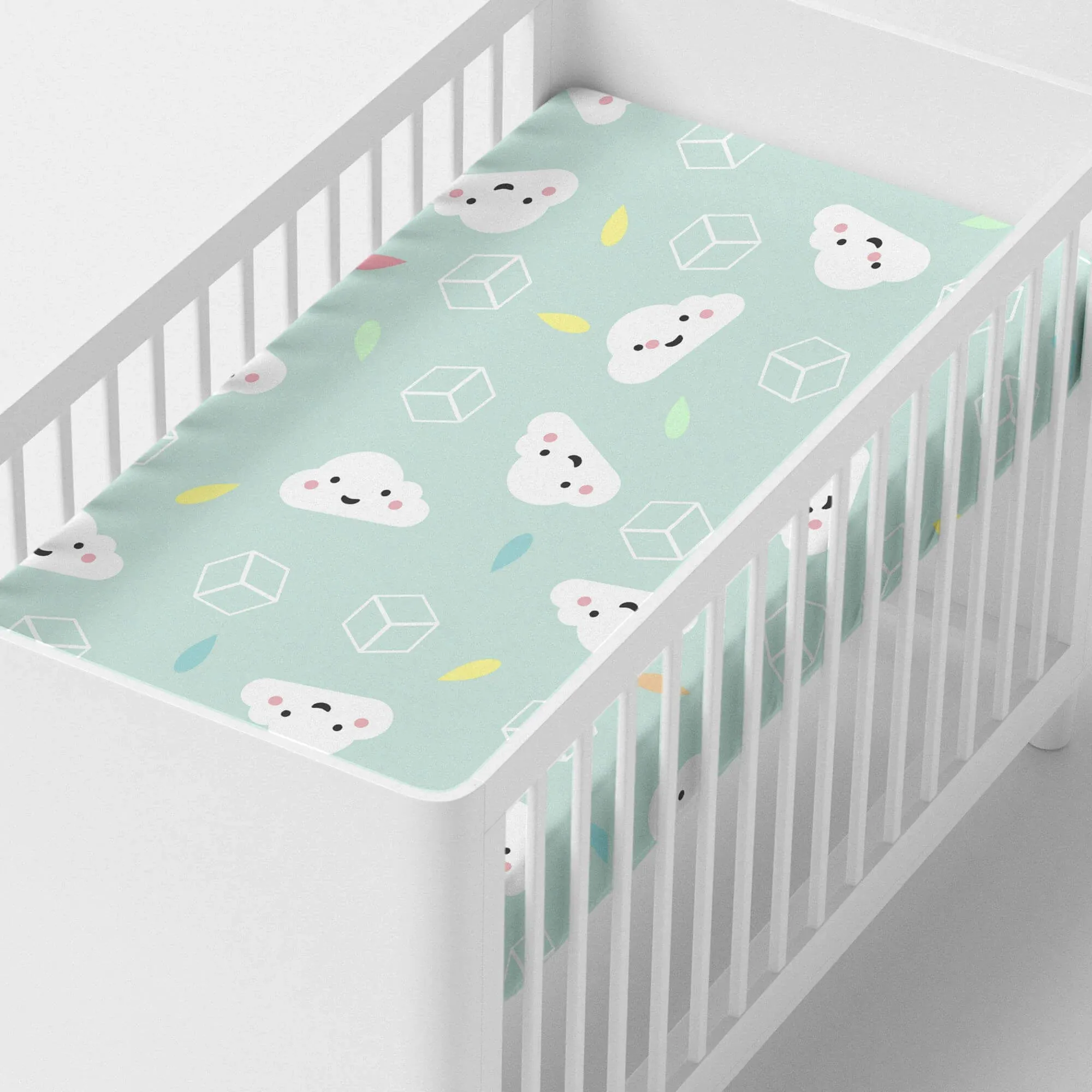 Happy Friday Rainbow Fitted Sheet Cot 60/120cm