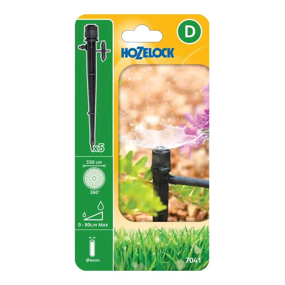 Hozelock Spectrum 360 Degree Adjustable Spray (Pack of 5) 7041
