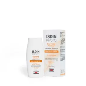 ISDIN Eryfotona Actinica Zinc Oxide and 100% Mineral Sunscreen Broad Spectrum SPF 50 , No White Cast, Suitable for Sensitive Skin, travel-size (1.7 Fl Oz)