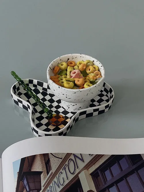 Japanese Ink Splash Ice Cream Cup Cold Drink Porridge Ceramic Bowl