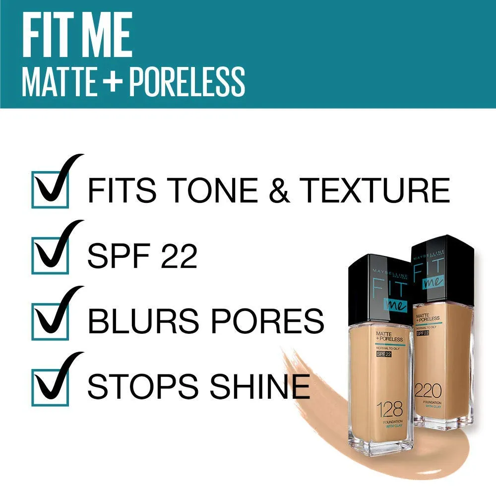 Maybelline New York Fit Me Foundation Tube, 115   Fit Me Compact Powder, 115 | Matte Foundation | Oil Control Compact Powder.