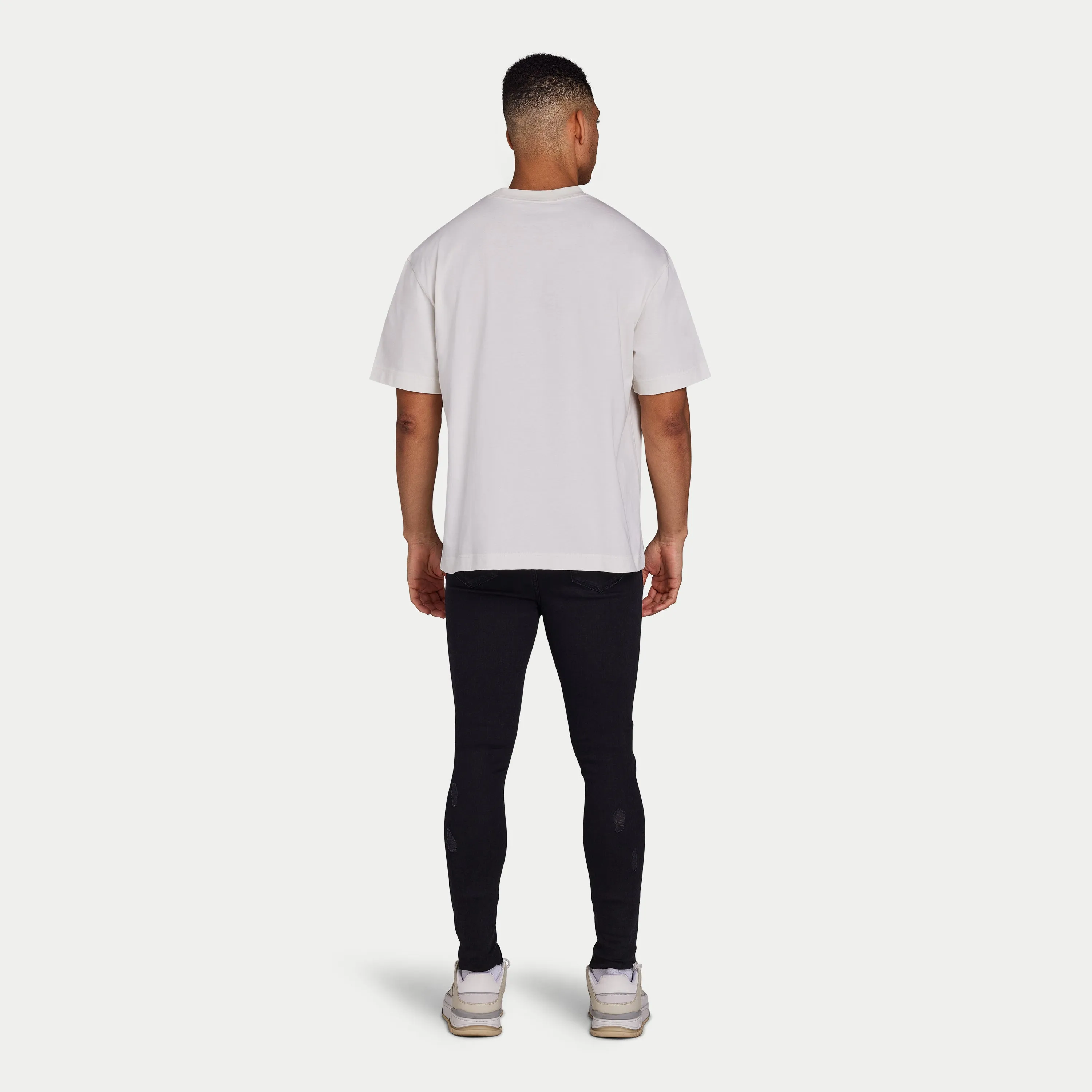 Mens Spray-on Ripped Jean - Black