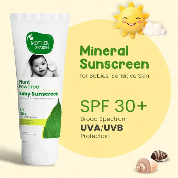 Mother Sparsh Plant Powered Baby Sunscreen Lotion with SPF 30 