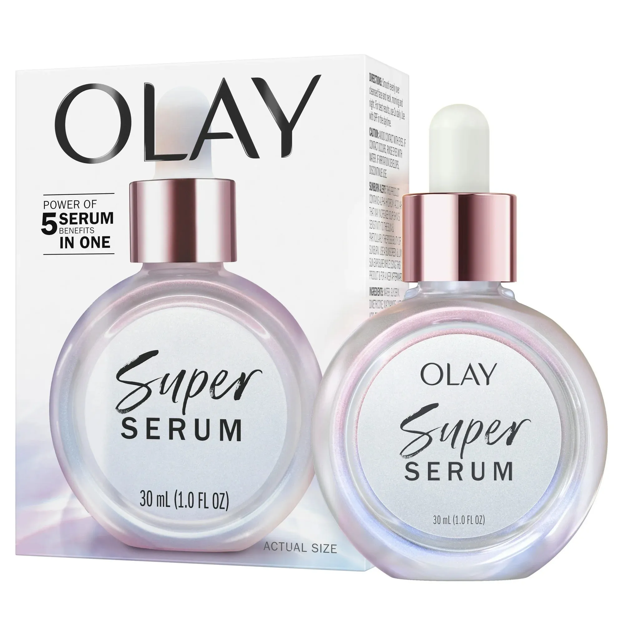 Olay Super Serum 5-in-1 Anti-Aging Face Serum, Smoothing Serum, All Skin Types