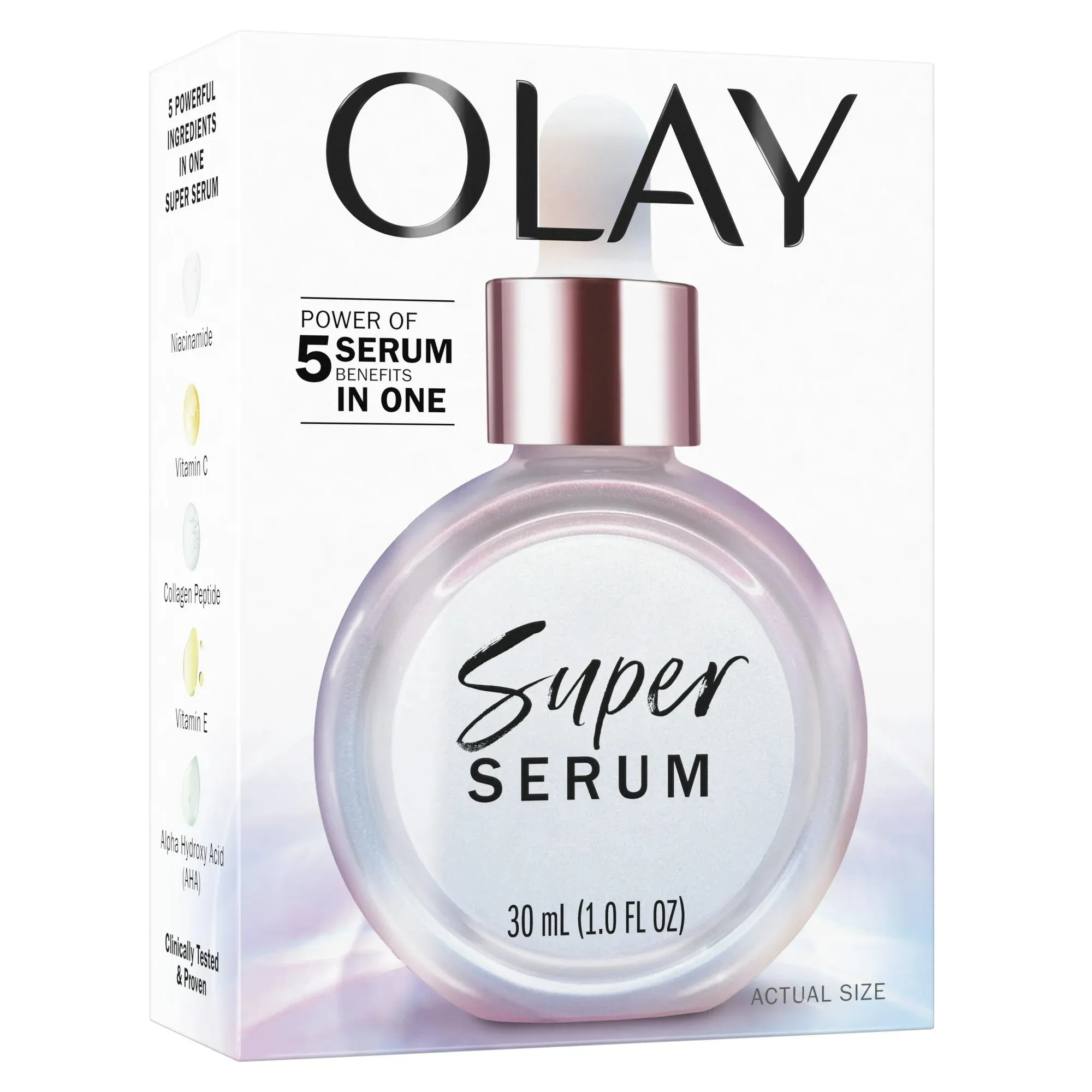 Olay Super Serum 5-in-1 Anti-Aging Face Serum, Smoothing Serum, All Skin Types