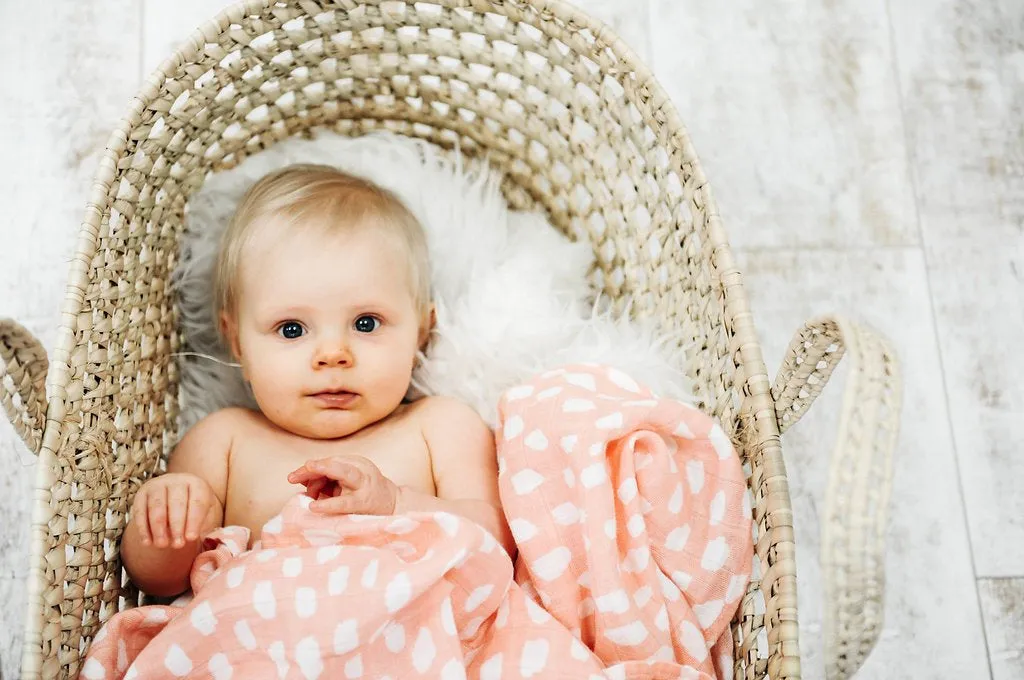 SPOTTED BLUSH SWADDLE