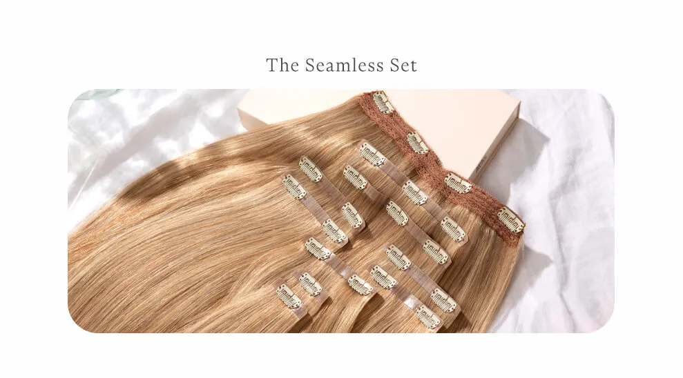 Subtle Brunette Highlighted, 20" Seamless Clip-In Hair Extensions, PP2/6 | 180g