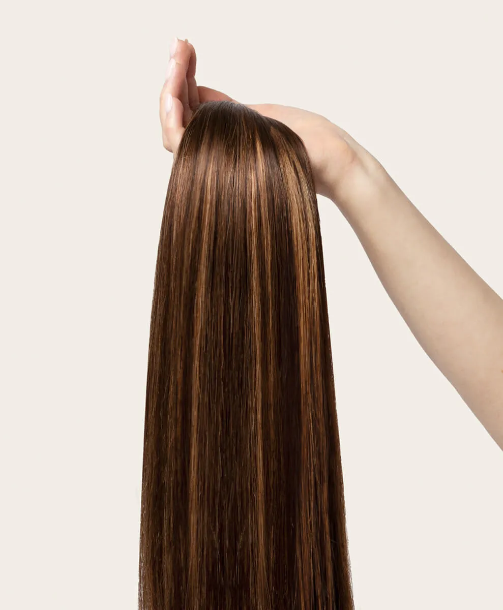 Subtle Brunette Highlighted, 20" Seamless Clip-In Hair Extensions, PP2/6 | 180g