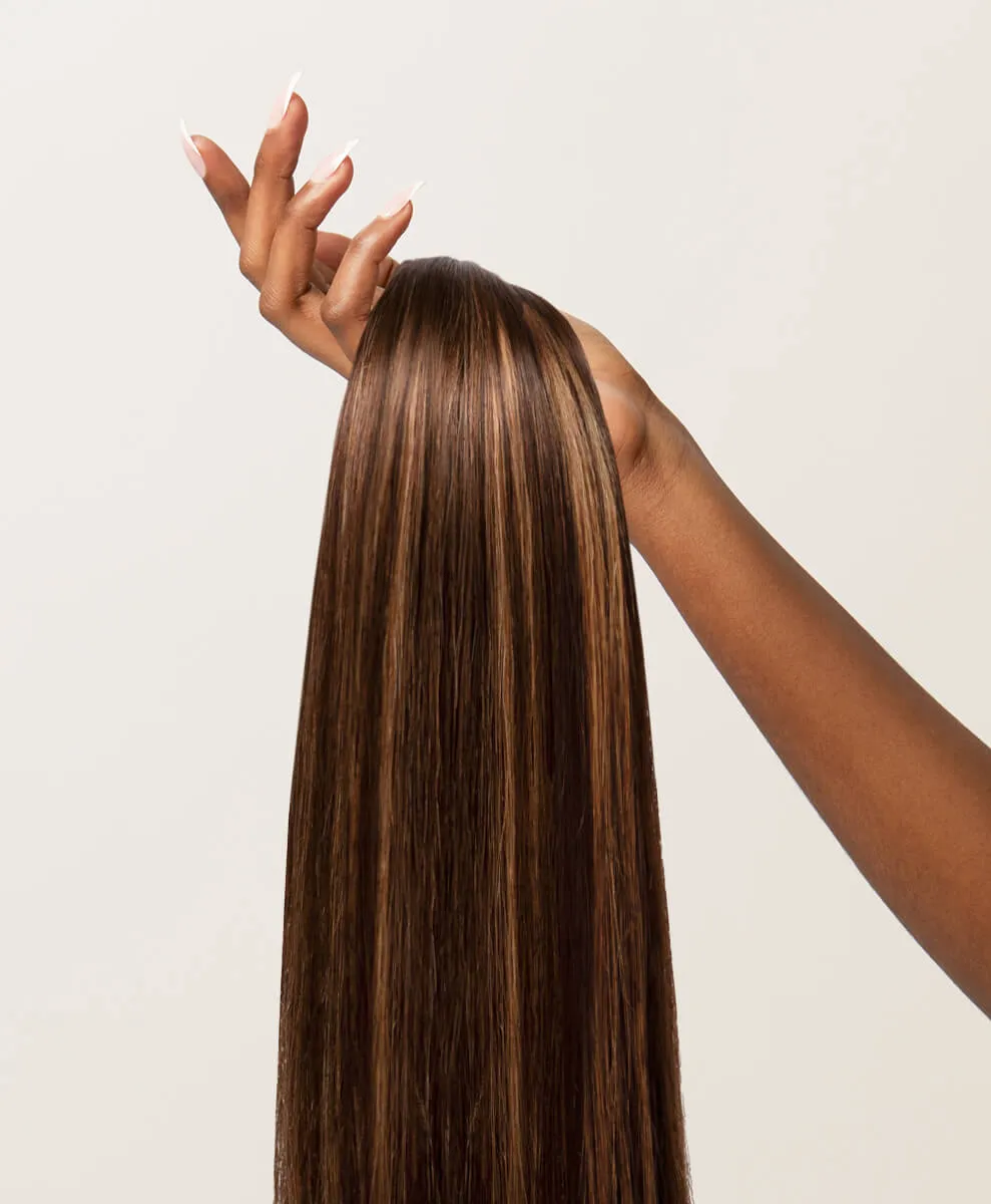 Subtle Brunette Highlighted, 20" Seamless Clip-In Hair Extensions, PP2/6 | 180g