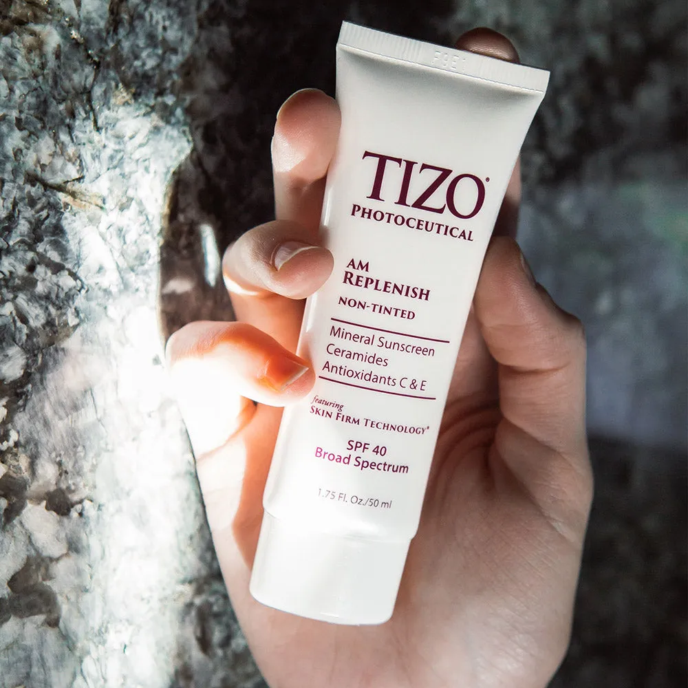 TIZO® AM REPLENISH non-tinted silky smooth finish spf 40