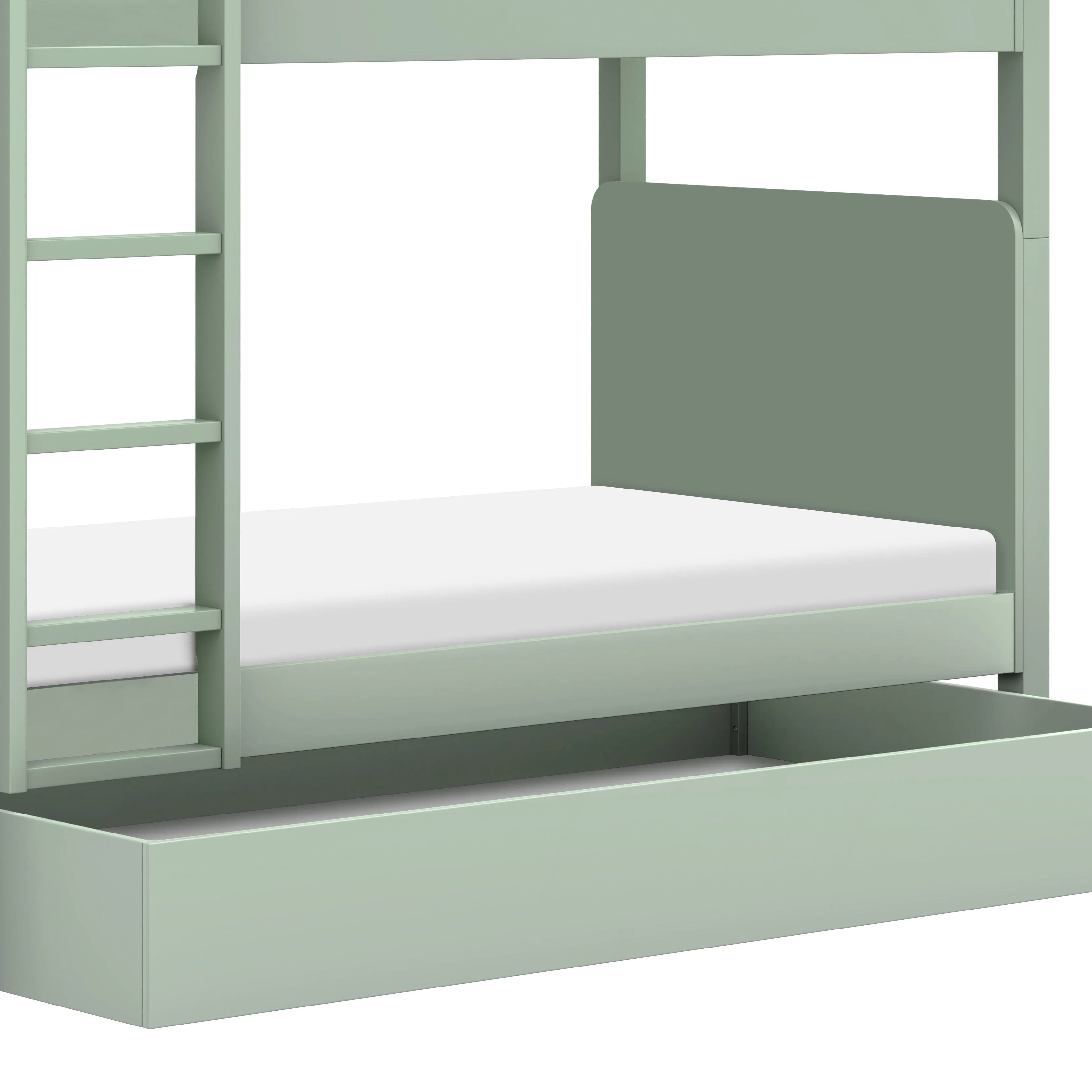 Universal Twin Storage Trundle Bed | Light Sage