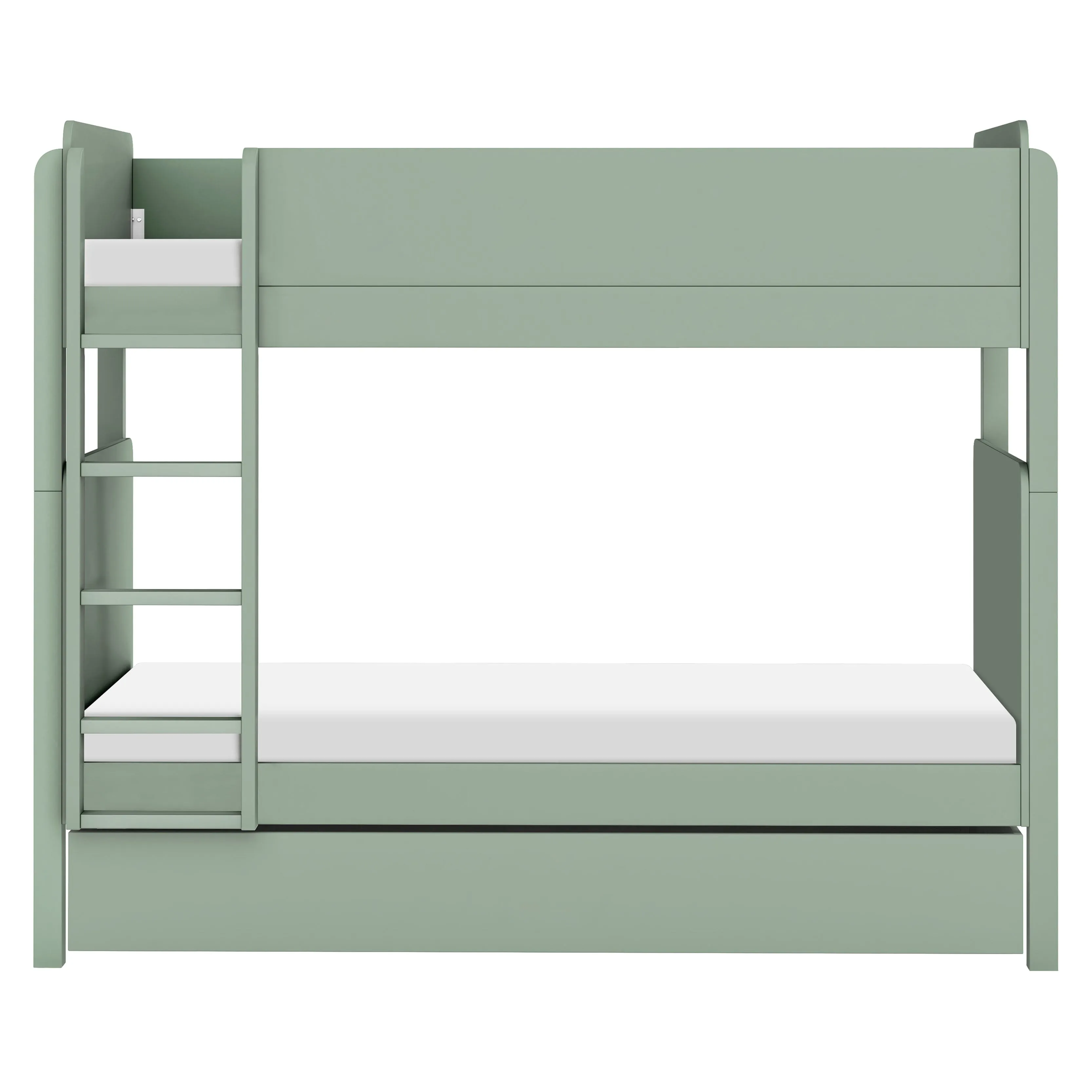 Universal Twin Storage Trundle Bed | Light Sage